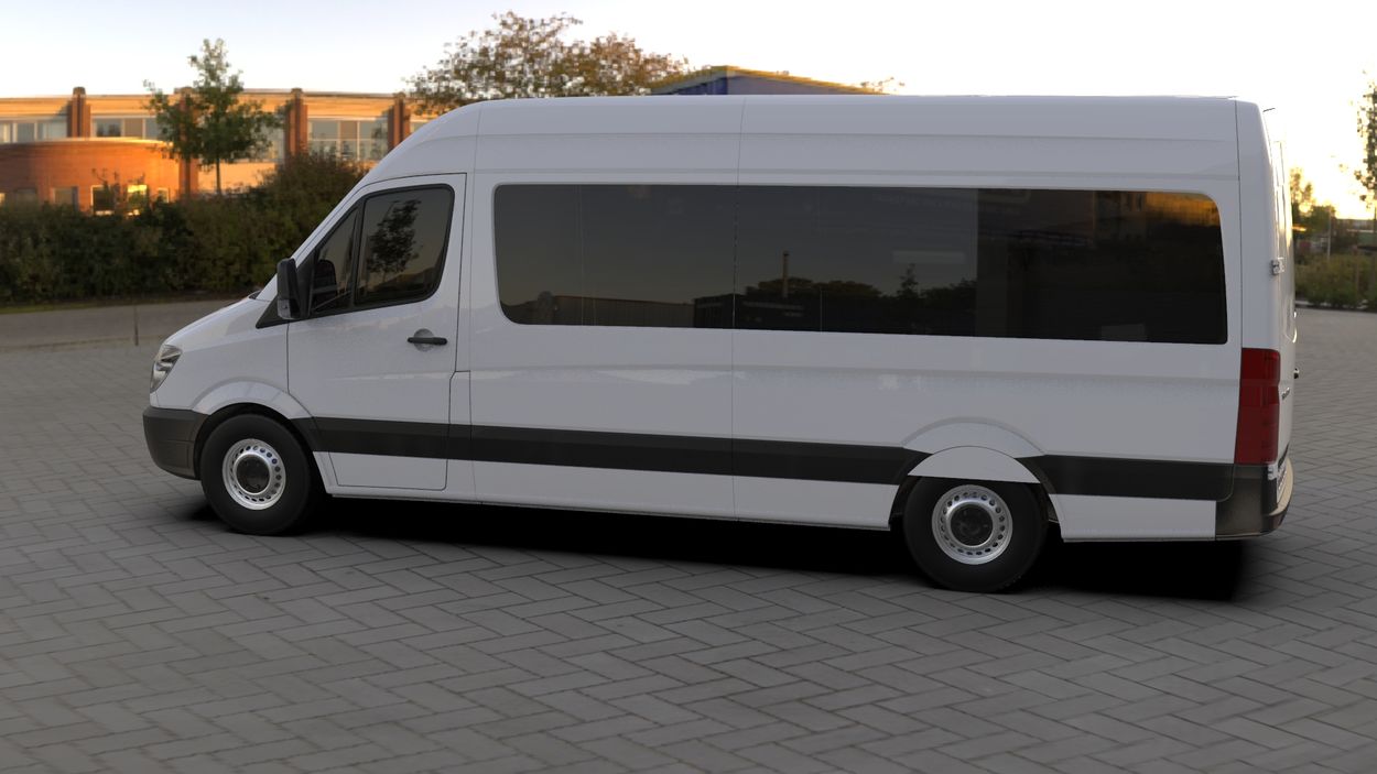 3D визуализация Mercedes Sprinter W906 2006-2018 гг. Накладки на задние арки (под покраску) фото 36°