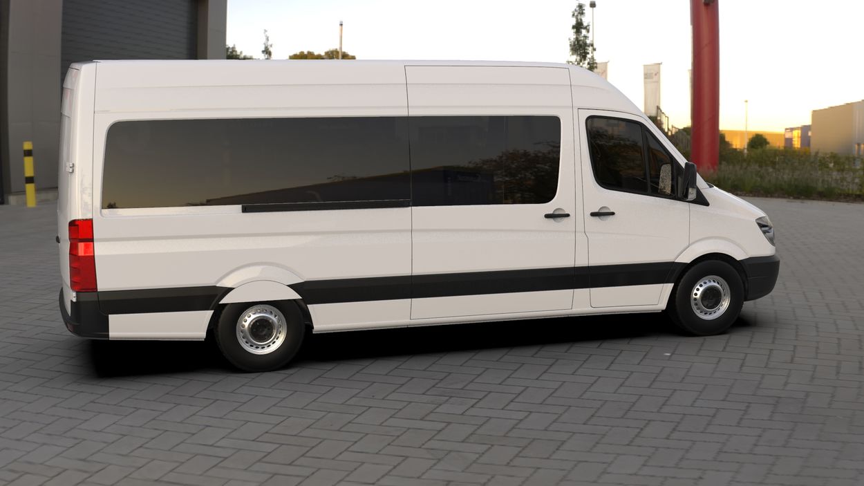 3D визуализация Mercedes Sprinter W906 2006-2018 гг. Накладки на задние арки (под покраску) фото 180°