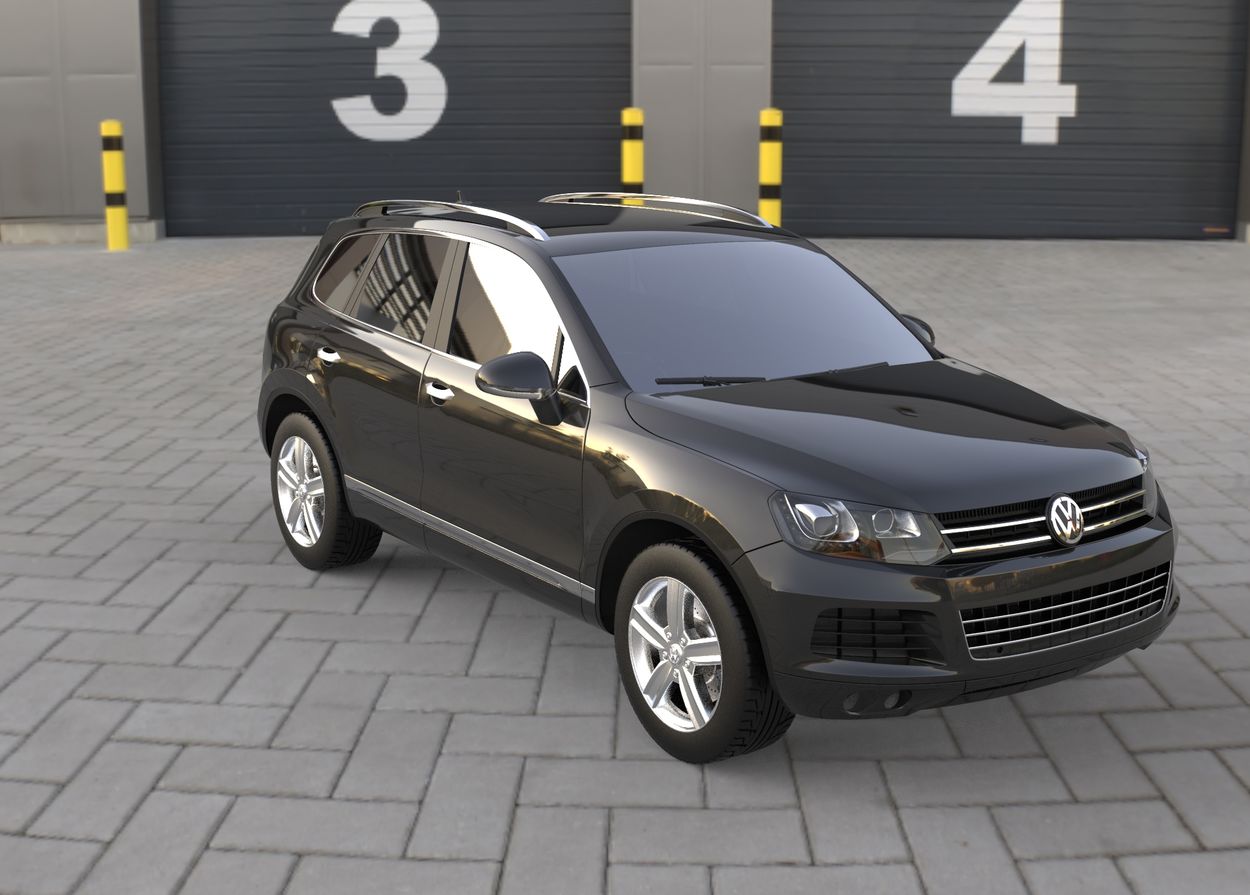 3D визуализация Volkswagen Touareg 2010-2018 гг. Хромированные Накладки на Ручки (4 шт., Нержавейка) OmsaLine - Итальянская Нержавейка фото 0°