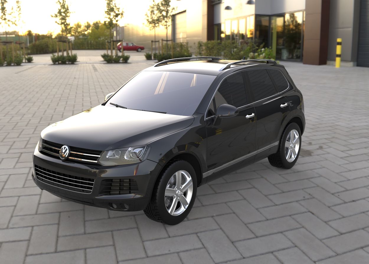 3D визуализация Volkswagen Touareg 2010-2018 гг. Хромированные Накладки на Ручки (4 шт., Нержавейка) OmsaLine - Итальянская Нержавейка фото 72°