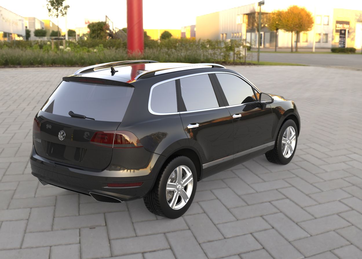 3D визуализация Volkswagen Touareg 2010-2018 гг. Хромированные Накладки на Ручки (4 шт., Нержавейка) OmsaLine - Итальянская Нержавейка фото 252°