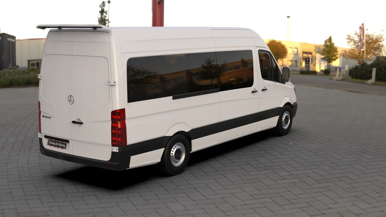 3D визуализация Renault Master 2011- рр. Спойлер Evolution (під фарбування) фото 72°