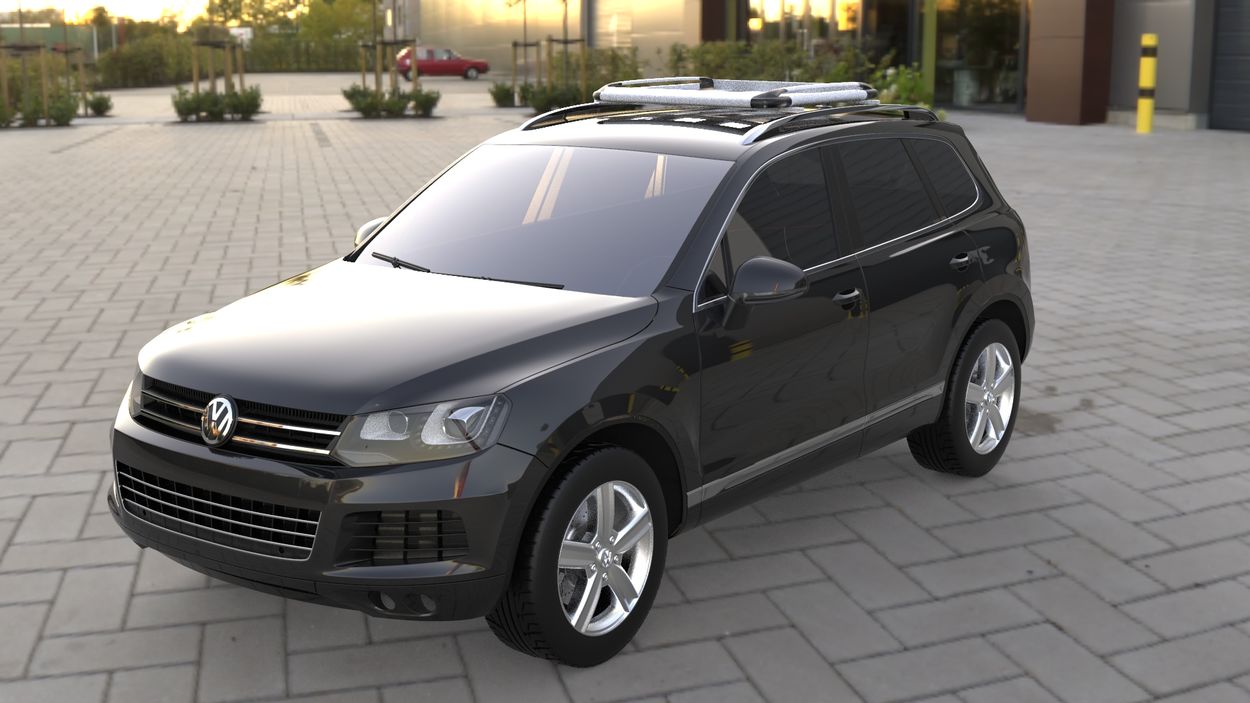 3D визуализация Cadillac XT5 Багажник з поперечками і сіткою (100см на 120см) фото 0°