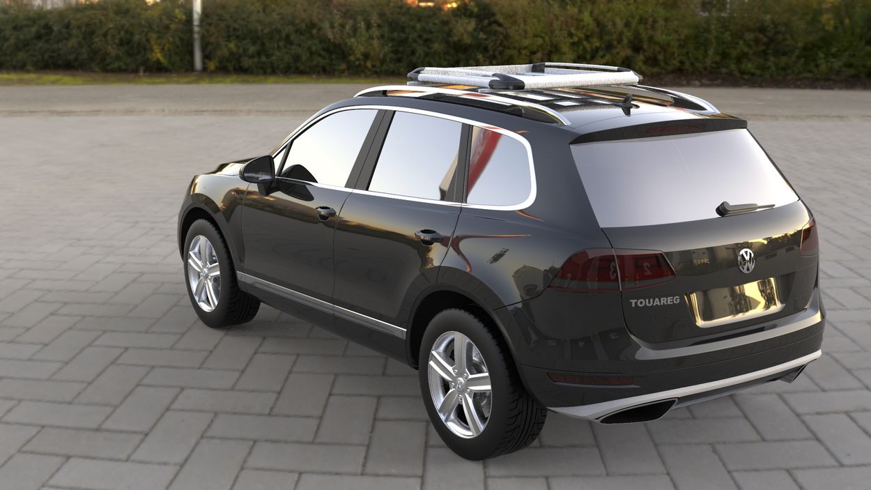 3D визуализация Cadillac XT5 Багажник з поперечками і сіткою (100см на 120см) фото 108°