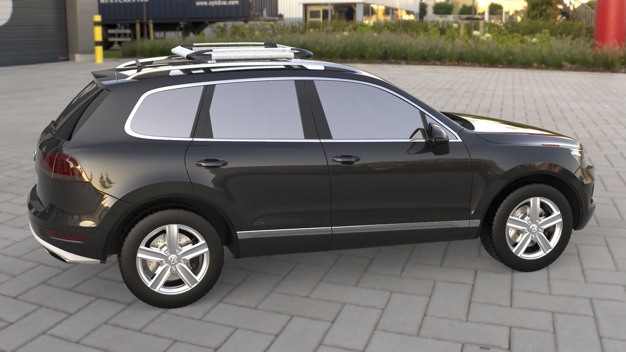 3D визуализация Cadillac XT5 Багажник з поперечками і сіткою (100см на 120см) фото 216°