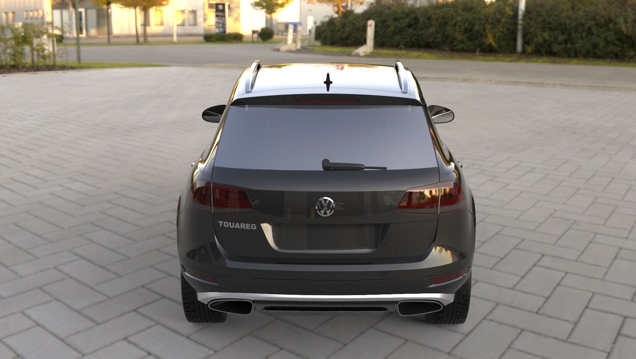3D визуализация Volkswagen Touareg 2010-2018 гг. Передняя и задняя накладки V1 (2014↗) фото 216°
