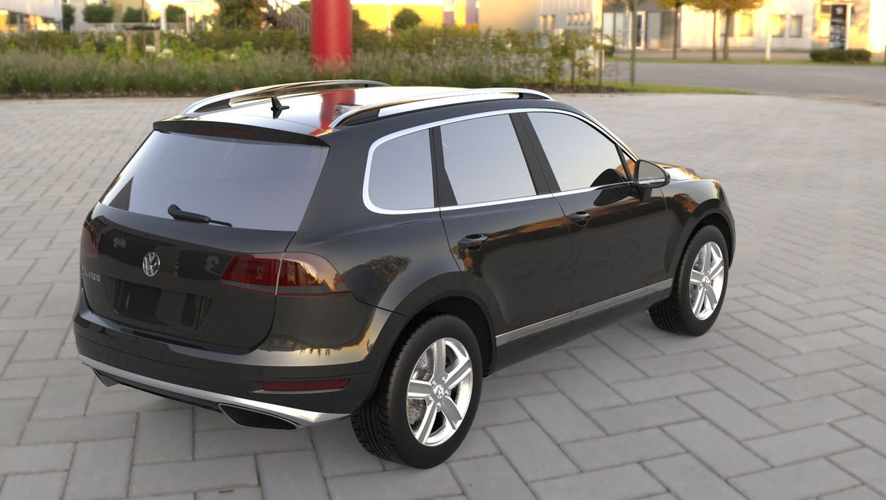 3D визуализация Volkswagen Touareg 2010-2018 гг. Передняя и задняя накладки V1 (2014↗) фото 252°