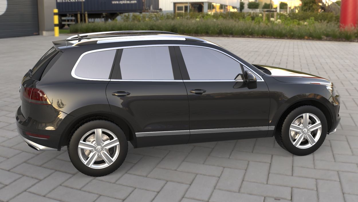 3D визуализация Volkswagen Touareg 2010-2018 гг. Передняя и задняя накладки V1 (2014↗) фото 288°