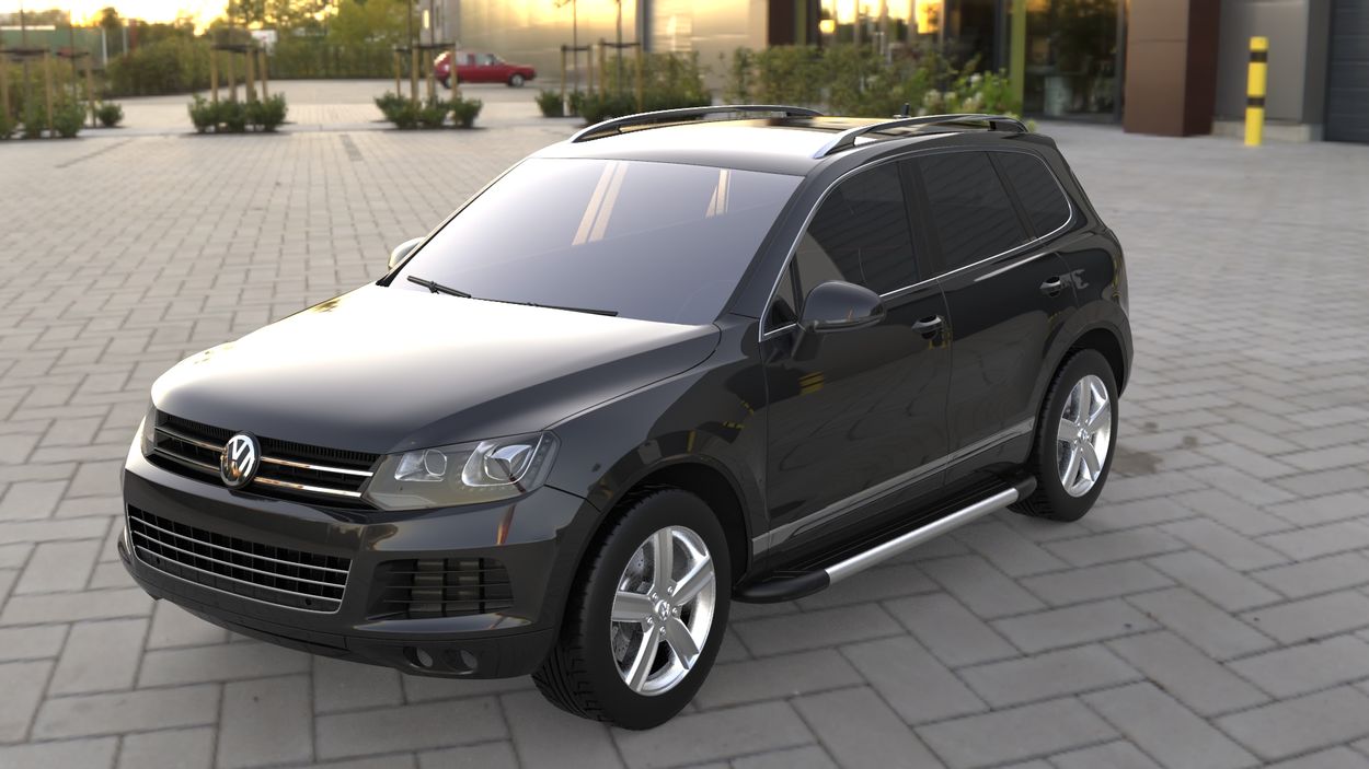 3D визуализация Volkswagen Touareg 2010 Бокові пороги Bosphorus фото 72°
