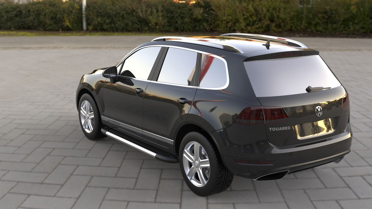 3D визуализация Volkswagen Touareg 2010 Бокові пороги Bosphorus фото 180°