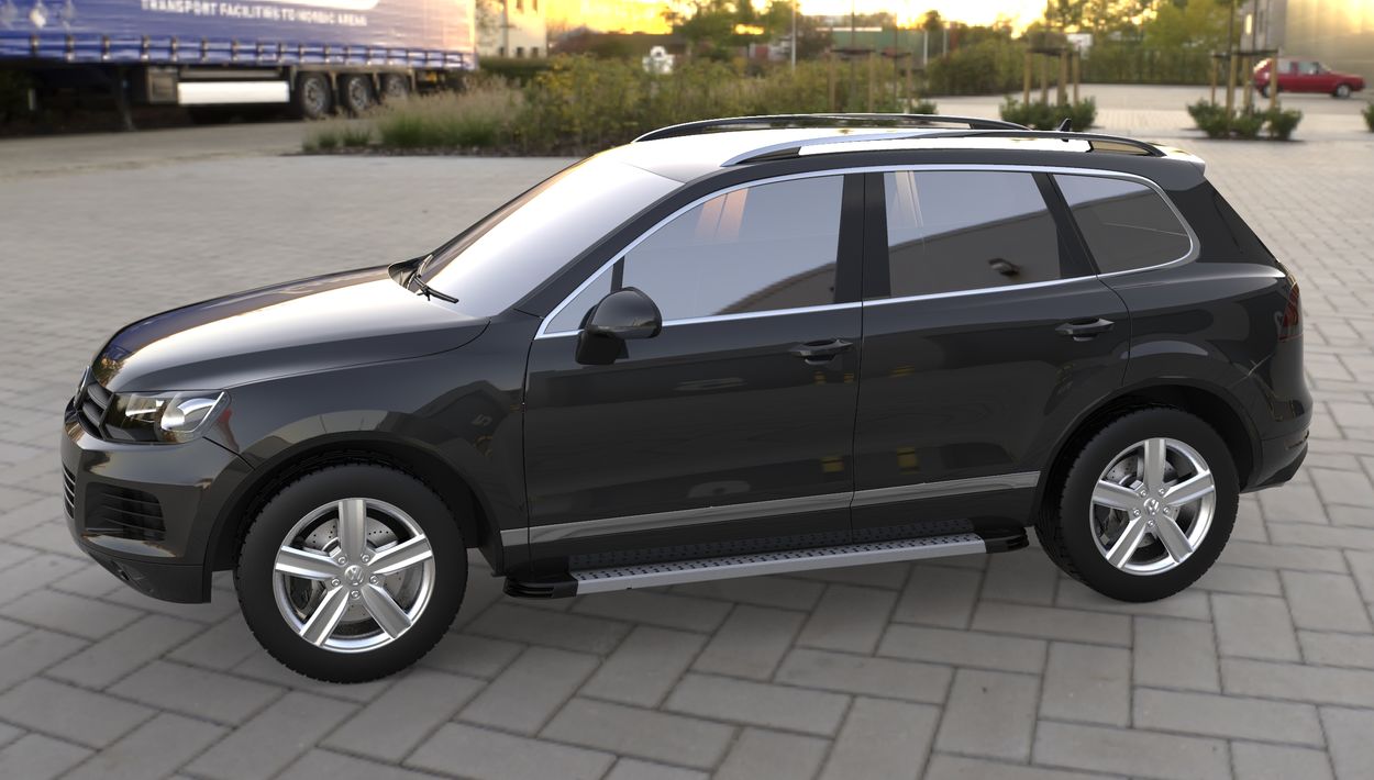 3D визуализация Volkswagen Touareg 2002-2010 Бокові пороги Maya V2 фото 0°