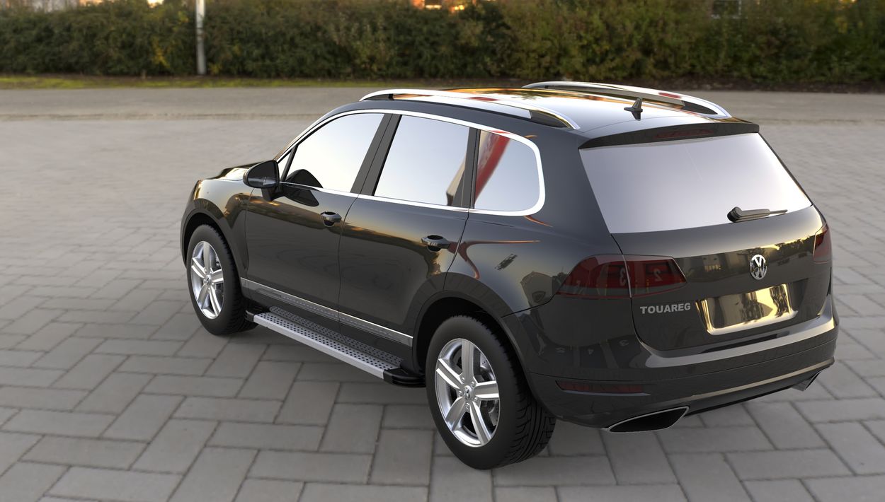 3D визуализация Volkswagen Touareg 2002-2010 Бокові пороги Maya V2 фото 72°