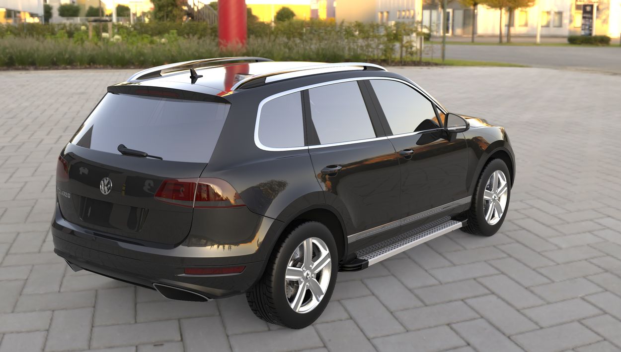 3D визуализация Volkswagen Touareg 2002-2010 Бокові пороги Maya V2 фото 144°