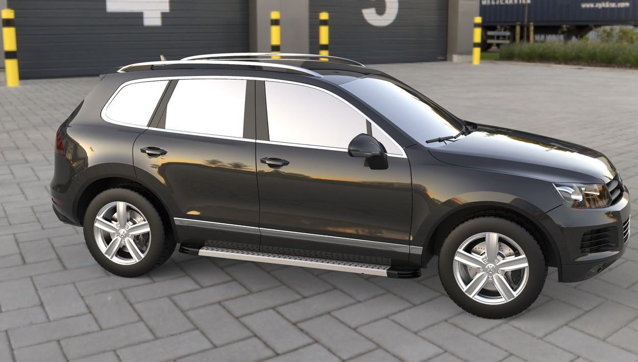 3D визуализация Volkswagen Touareg 2002-2010 Бокові пороги Maya V2 фото 216°