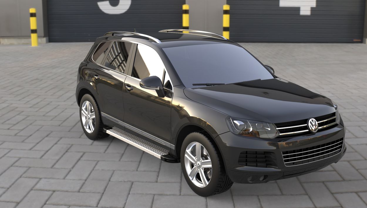 3D визуализация Volkswagen Touareg 2002-2010 Бокові пороги Maya V2 фото 252°