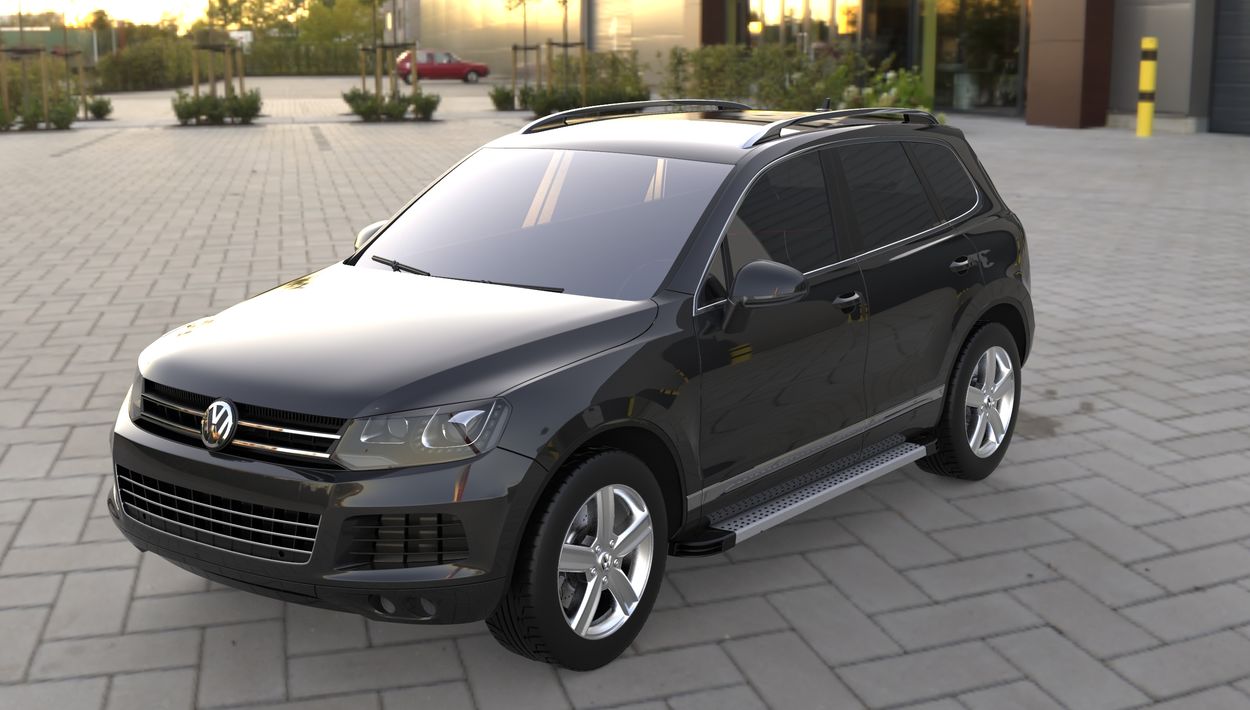 3D визуализация Volkswagen Touareg 2002-2010 Бокові пороги Maya V2 фото 324°