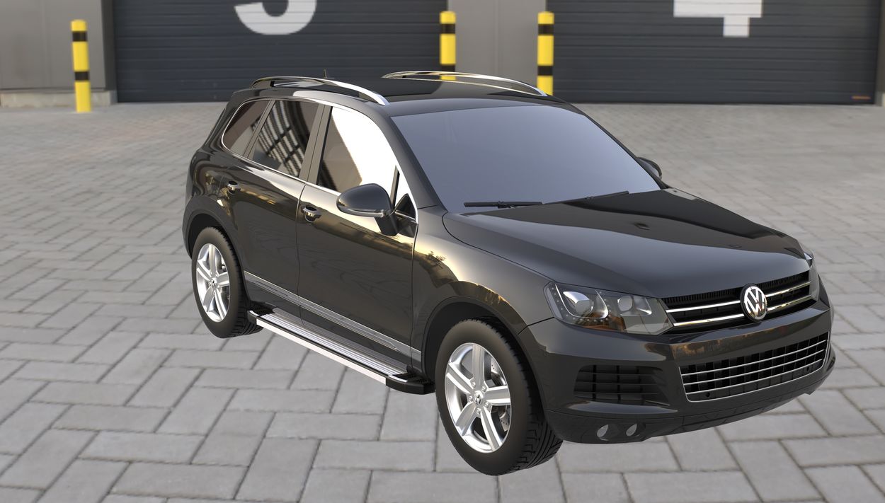 3D визуализация Volkswagen Touareg Бокові пороги Rainbow фото 0°