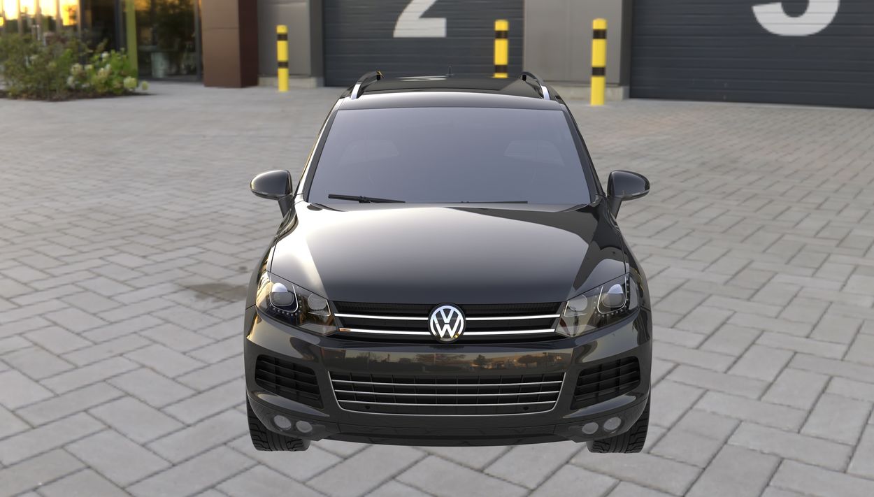 3D визуализация Volkswagen Touareg Бокові пороги Rainbow фото 36°