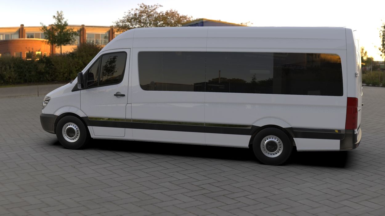 3D визуализация Mercedes Sprinter 906 Молдинги на двері фото 108°