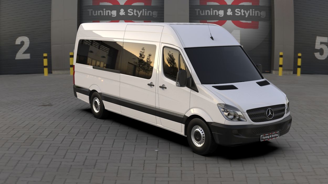 3D визуализация Mercedes Sprinter 906 Молдинги на двері фото 324°