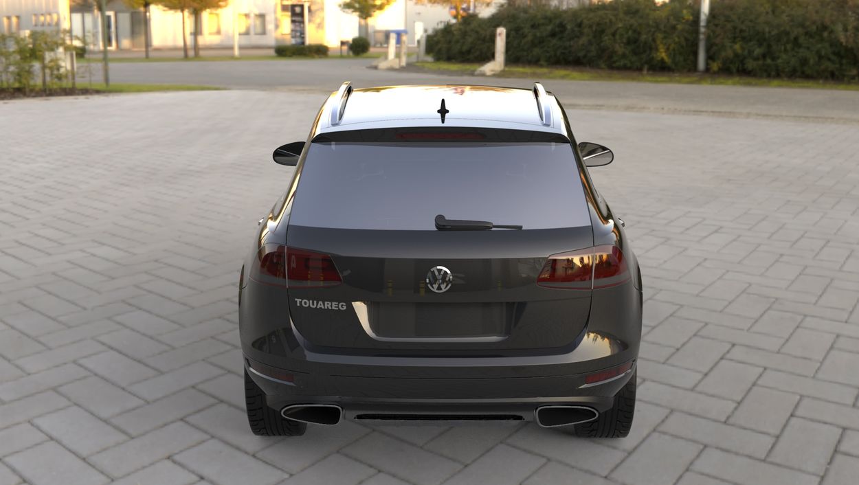 3D визуализация Хром накладки на стійки Volkswagen Touareg 2010↗ (Carmos) фото 288°