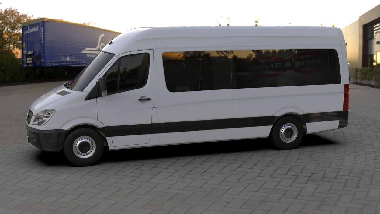3D визуализация Mercedes Sprinter W906 2006-2018 гг. Накладка на охлаждение (2 шт., ABS) фото 72°