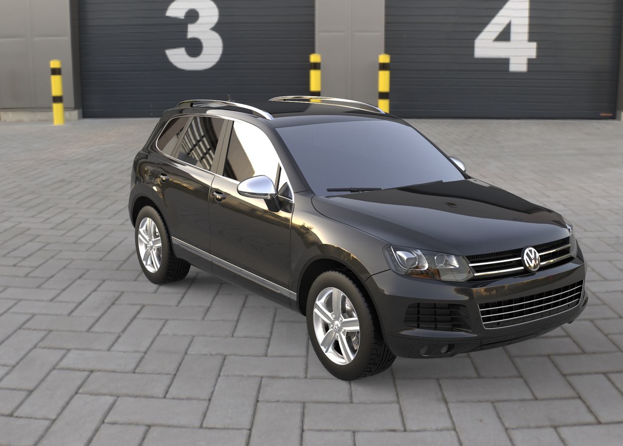 3D визуализация Volkswagen Touareg 2010-2018 гг. Накладки на Зеркала (2 шт., Нержавейка) фото 0°