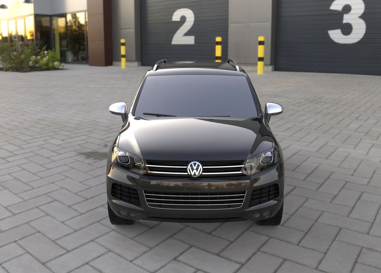 3D визуализация Volkswagen Touareg 2010-2018 гг. Накладки на Зеркала (2 шт., Нержавейка) фото 36°