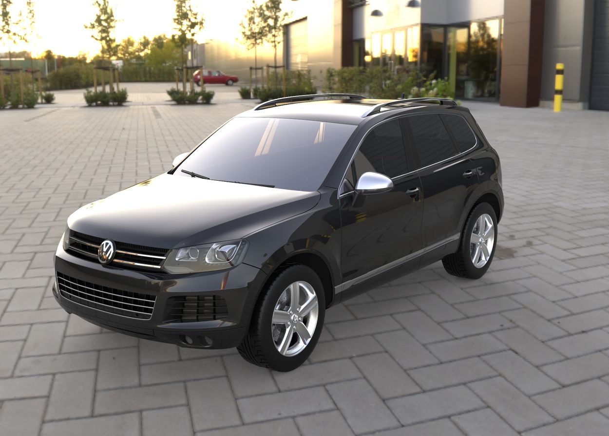 3D визуализация Volkswagen Touareg 2010-2018 гг. Накладки на Зеркала (2 шт., Нержавейка) фото 72°