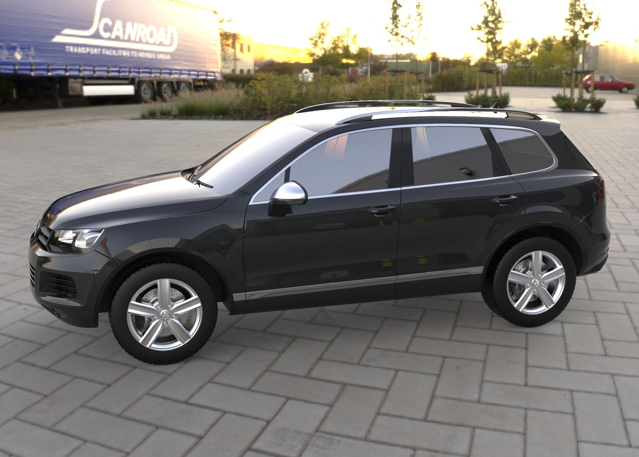3D визуализация Volkswagen Touareg 2010-2018 гг. Накладки на Зеркала (2 шт., Нержавейка) фото 108°