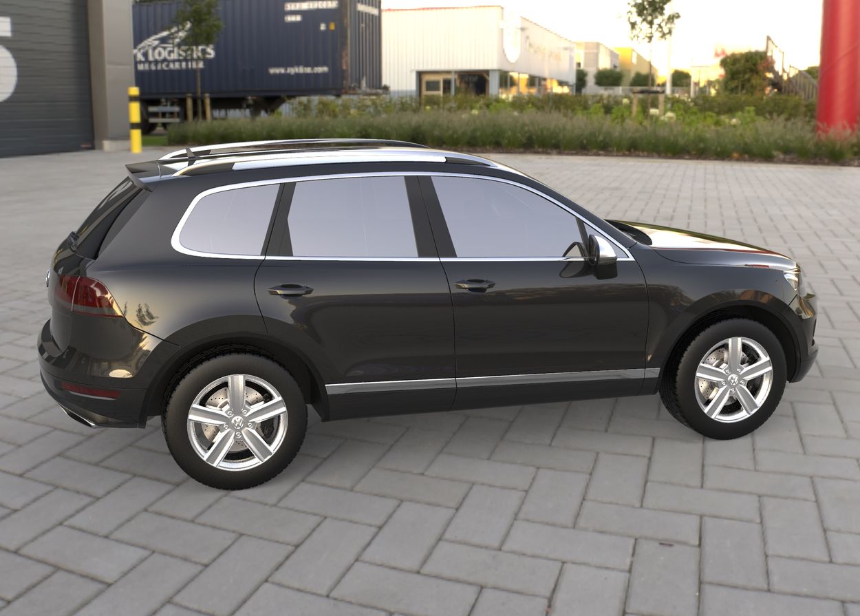 3D визуализация Volkswagen Touareg 2010-2018 гг. Накладки на Зеркала (2 шт., Нержавейка) фото 288°