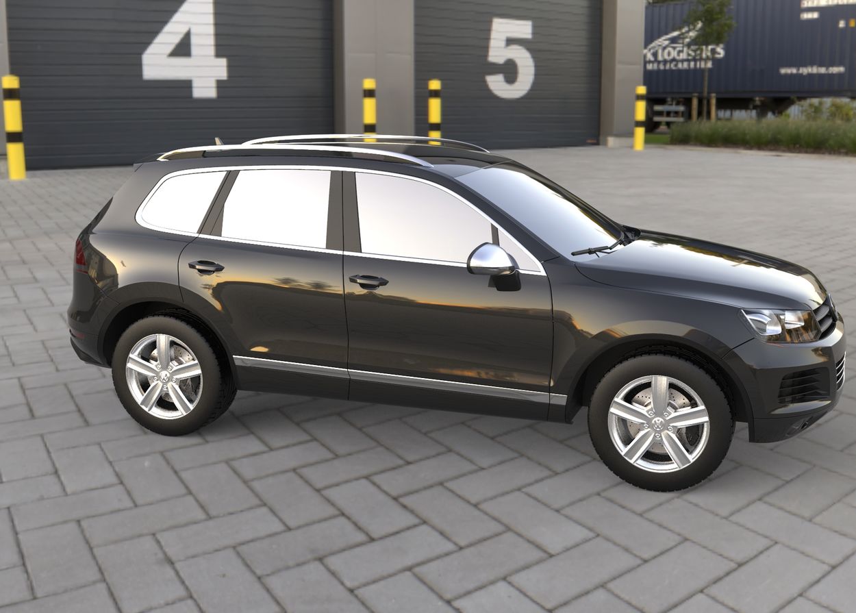3D визуализация Volkswagen Touareg 2010-2018 гг. Накладки на Зеркала (2 шт., Нержавейка) фото 324°
