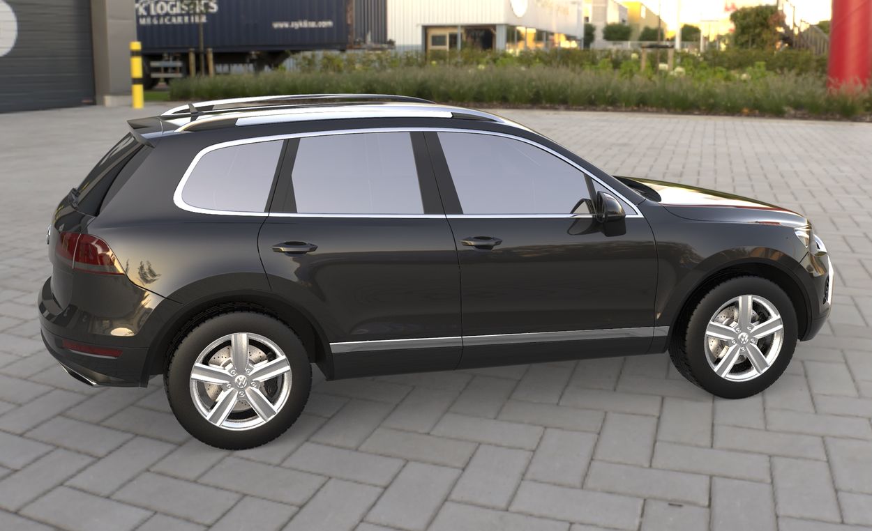 3D визуализация Volkswagen Touareg 2010-2018 гг. Кенгурятник WT003 (нержавейка) фото 288°