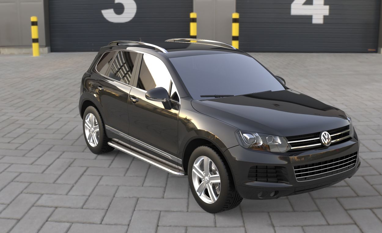 3D визуализация Volkswagen Touareg Бокові пороги преміум фото 0°