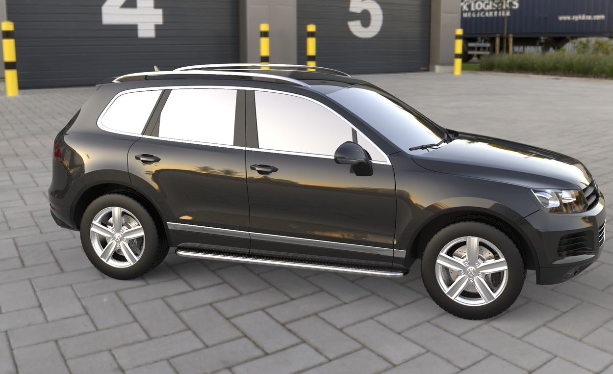 3D визуализация Volkswagen Touareg Бокові пороги преміум фото 324°