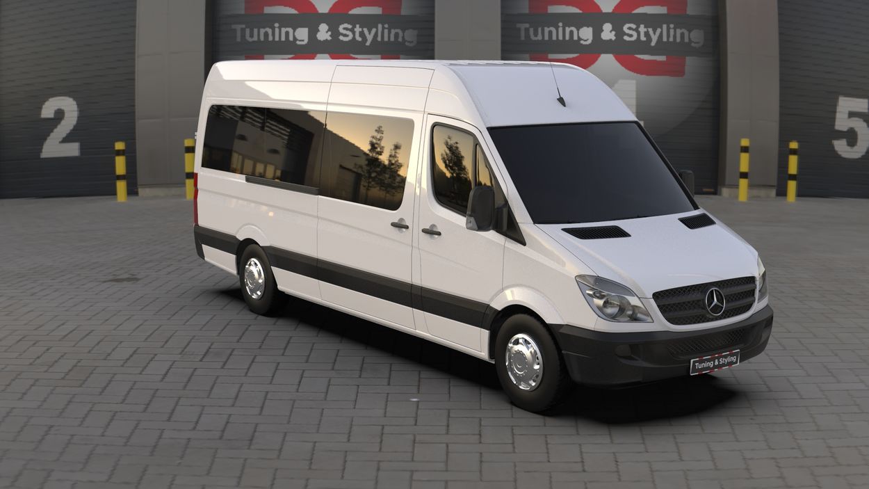 3D визуализация Volkswagen Crafter 2006-2016 гг. Колпаки из нержавеющей стали OEM (1-шт., 4 шт.) фото 36°