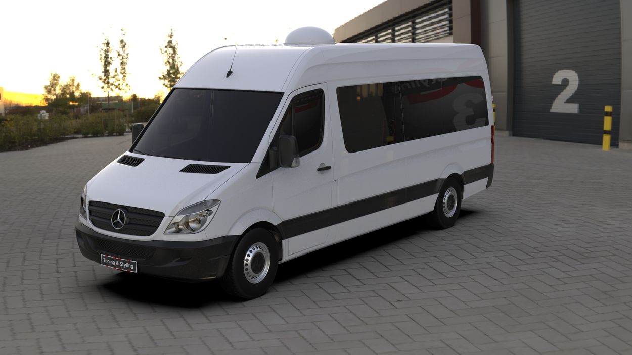 3D визуализация Volkswagen LT 1995-2006 гг. Накладка (под покраску) фото 36°