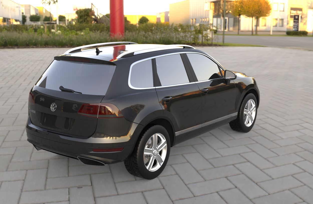 3D визуализация Volkswagen Touran 2003-2010 гг. Рейлинги Skyport (серый матовый) фото 252°