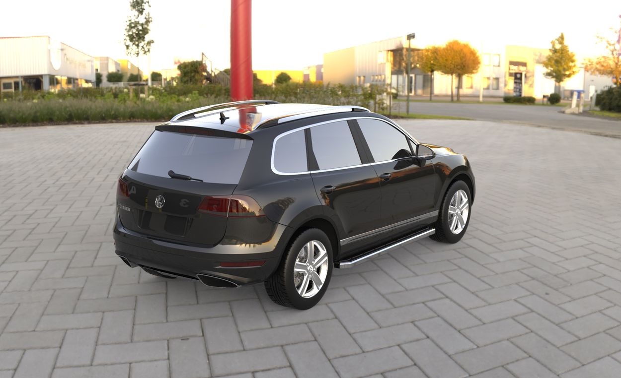 3D визуализация Volkswagen Touareg 2010↗ Бокові пороги оригінальні V1 фото 252°
