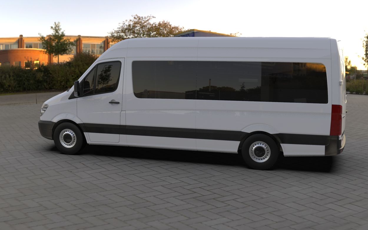 3D визуализация Mercedes Sprinter W906 2006-2018 гг. Зимняя накладка на решетку радиатора (2006-2013) фото 144°