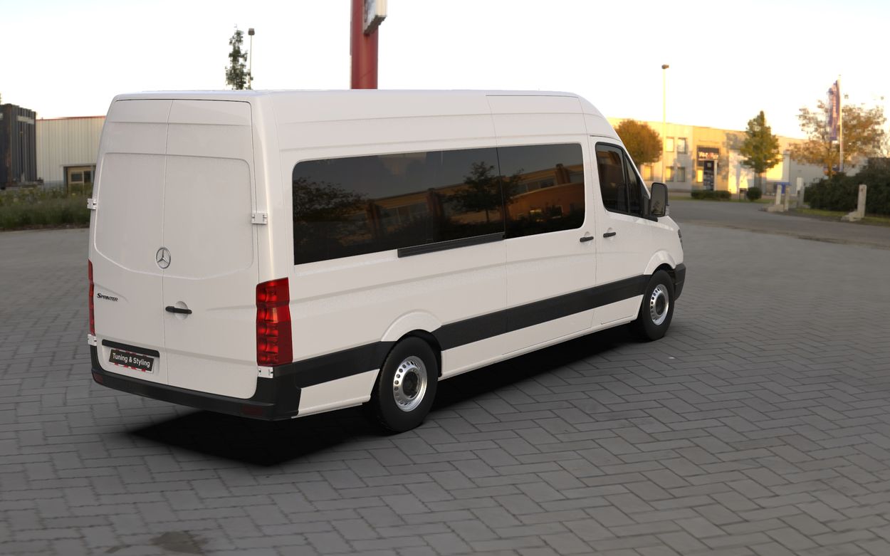 3D визуализация Mercedes Sprinter W906 2006-2018 гг. Зимняя накладка на решетку радиатора (2006-2013) фото 252°