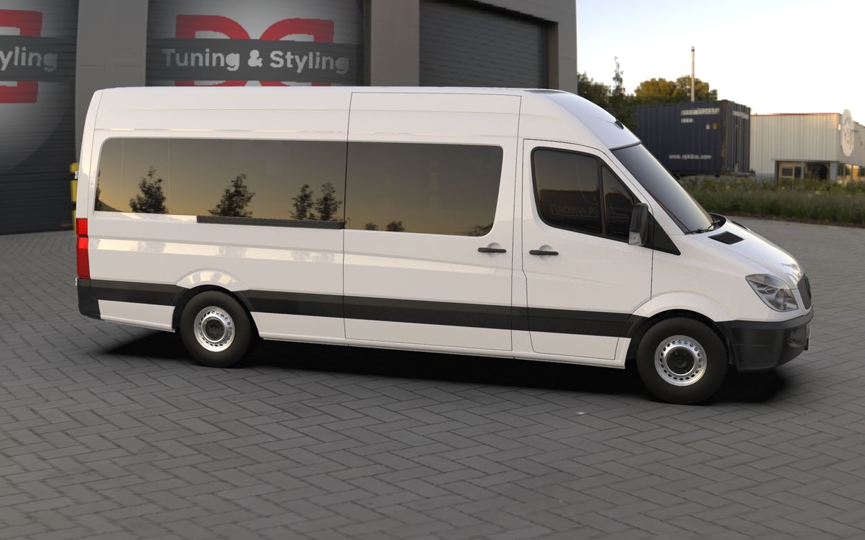 3D визуализация Mercedes Sprinter W906 2006-2018 гг. Зимняя накладка на решетку радиатора (2006-2013) фото 324°