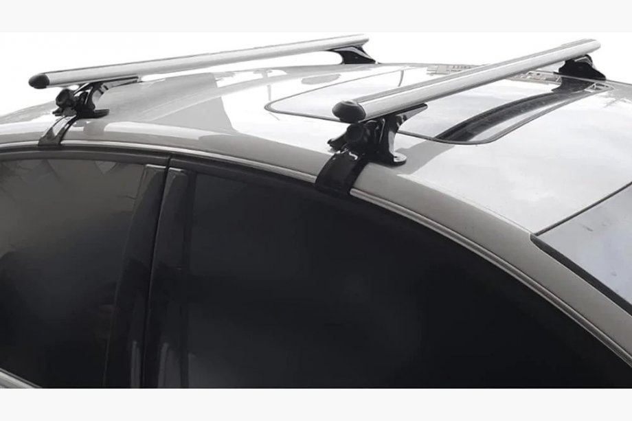 Volkswagen Jetta 2006-2011рр. Автобагажник для гладкой крыши Oluksuz V4 (хром, пара) Image