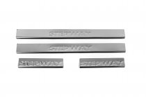 Накладки на пороги Carmos V2 (4 шт, нержавейка) фото 1 Накладки на пороги Carmos V2 (4 шт, нержавейка) фото 1