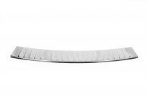 Renault Duster 2008-2017 рр. Накладка на задній бампер Carmos V2 з загином (нерж.) фото 1