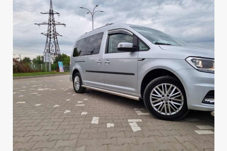 Volkswagen Caddy 2010-2015 рр. Вітровики з хромованим молдингом (2 шт, Niken) Фото 4