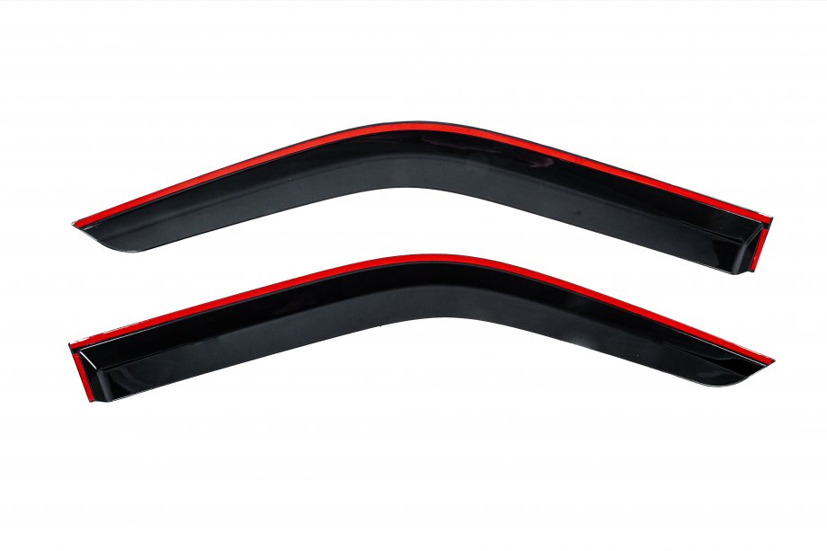 Volkswagen T5 Caravelle 2004–2010 Raamdeflectoren met chroomstrip (set van 2, Niken) Foto 4