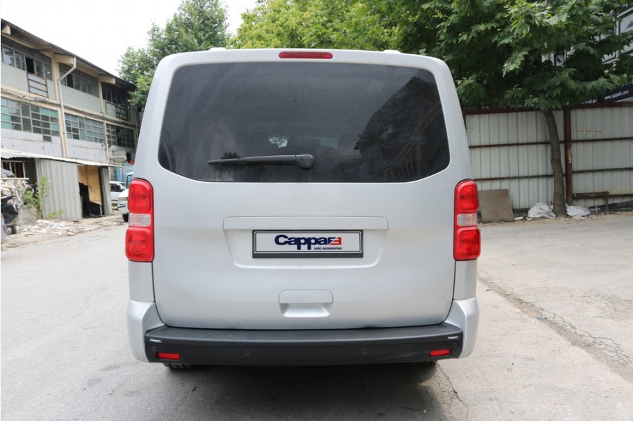 Toyota Proace 2016- рр. Накладка на задній бампер EuroCap (на довгу базу, ABS) Фото 16