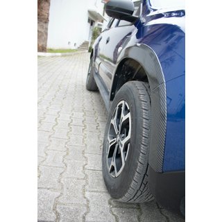 Широкие расширители арок (8 шт, ABS, под карбон) Dacia Duster 2018-2024 гг. фото 3