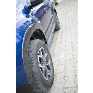 Широкие расширители арок (8 шт, ABS, под карбон) Dacia Duster 2018-2024 гг. фото 4